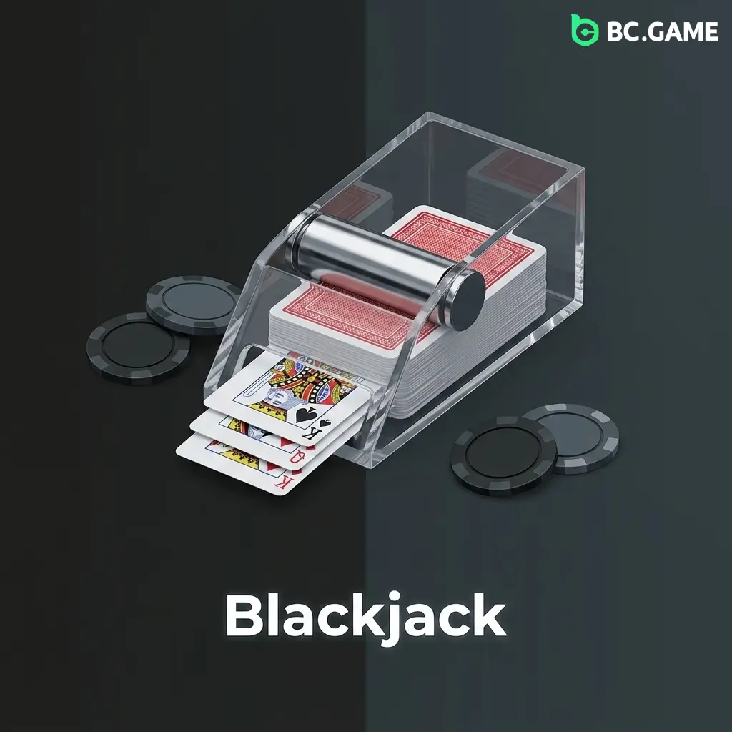 Mesa de blackjack en vivo en BC Game con crupier real, cartas y fichas, RTP hasta 99.29%