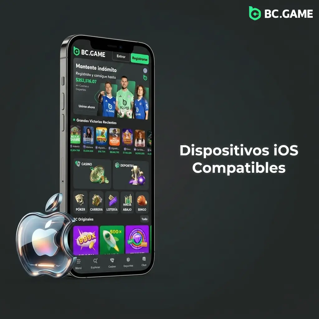 Dispositivos iOS compatibles con la app BC Game: iPhone, iPad y iPod Touch compatibles con la aplicación