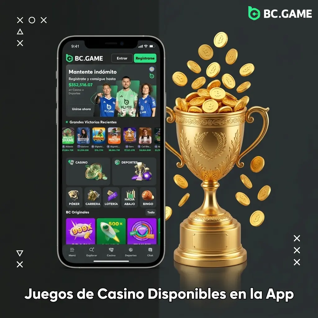 App de casino con más de 8,000 juegos: tragamonedas, casino en vivo y crash games de Pragmatic Play y Evolution