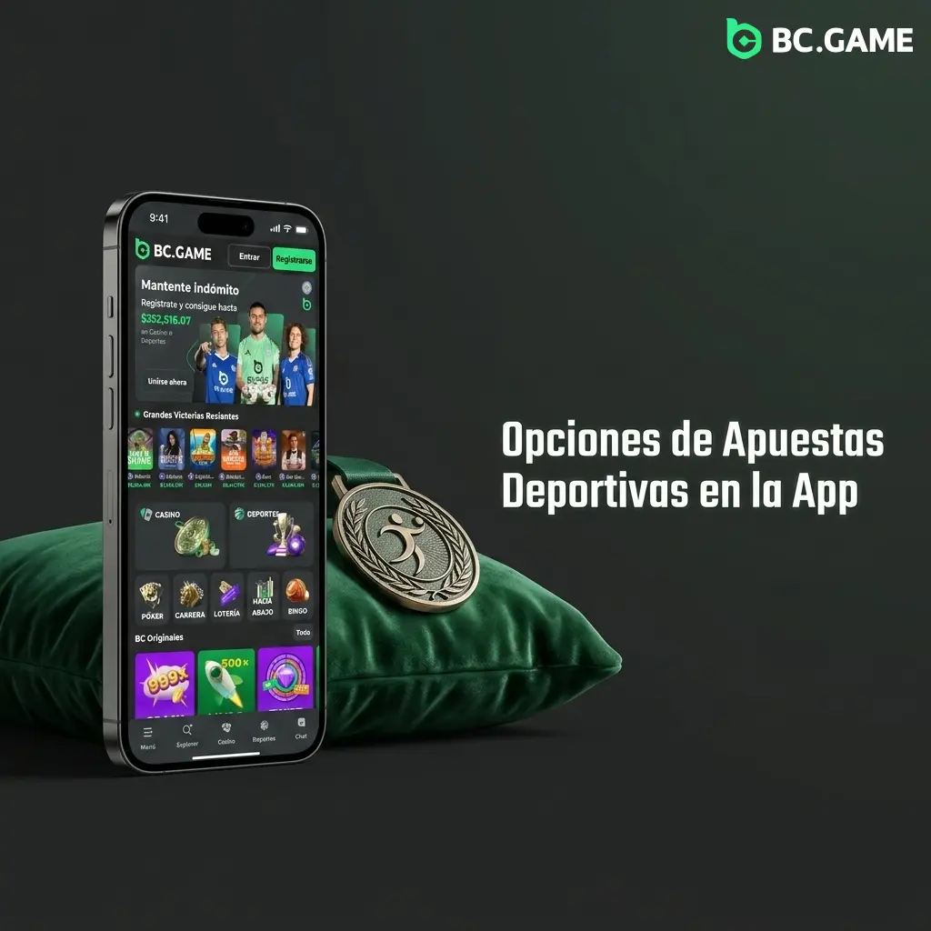 App BC Game con más de 40 deportes disponibles: fútbol, basquetbol, béisbol, tenis, MMA y eSports en México