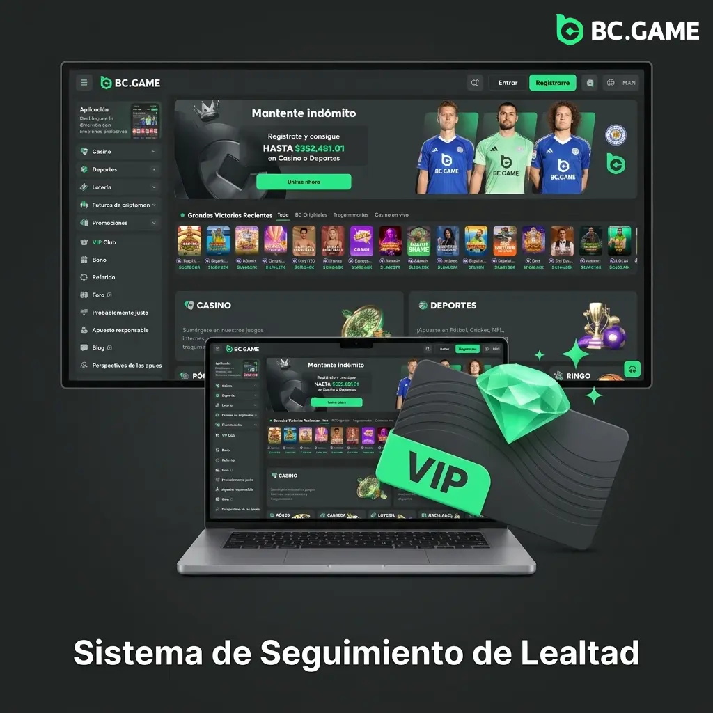 Sistema de seguimiento de lealtad BC Game: niveles de Bronce a VIP Diamond con cashback, bonos y torneos exclusivos