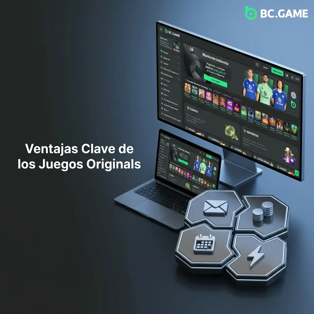 Ventajas de BC Game Originals: Provably Fair, RTP 99%, compatible móvil y apuestas desde 0.01 USD
