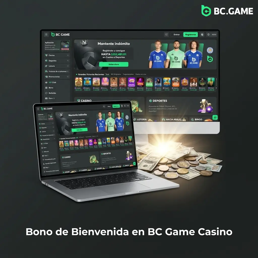 Bono de bienvenida BC Game Casino: 40% hasta 7,500 USD y 40 giros gratis para jugadores en México