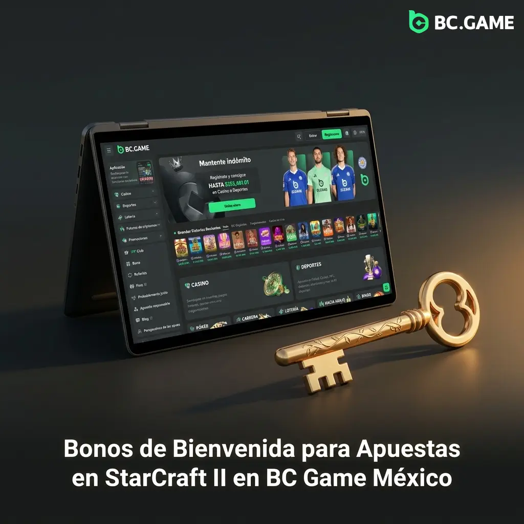 Bono de bienvenida BC Game México 40% hasta 7500 USD para apuestas en esports StarCraft II