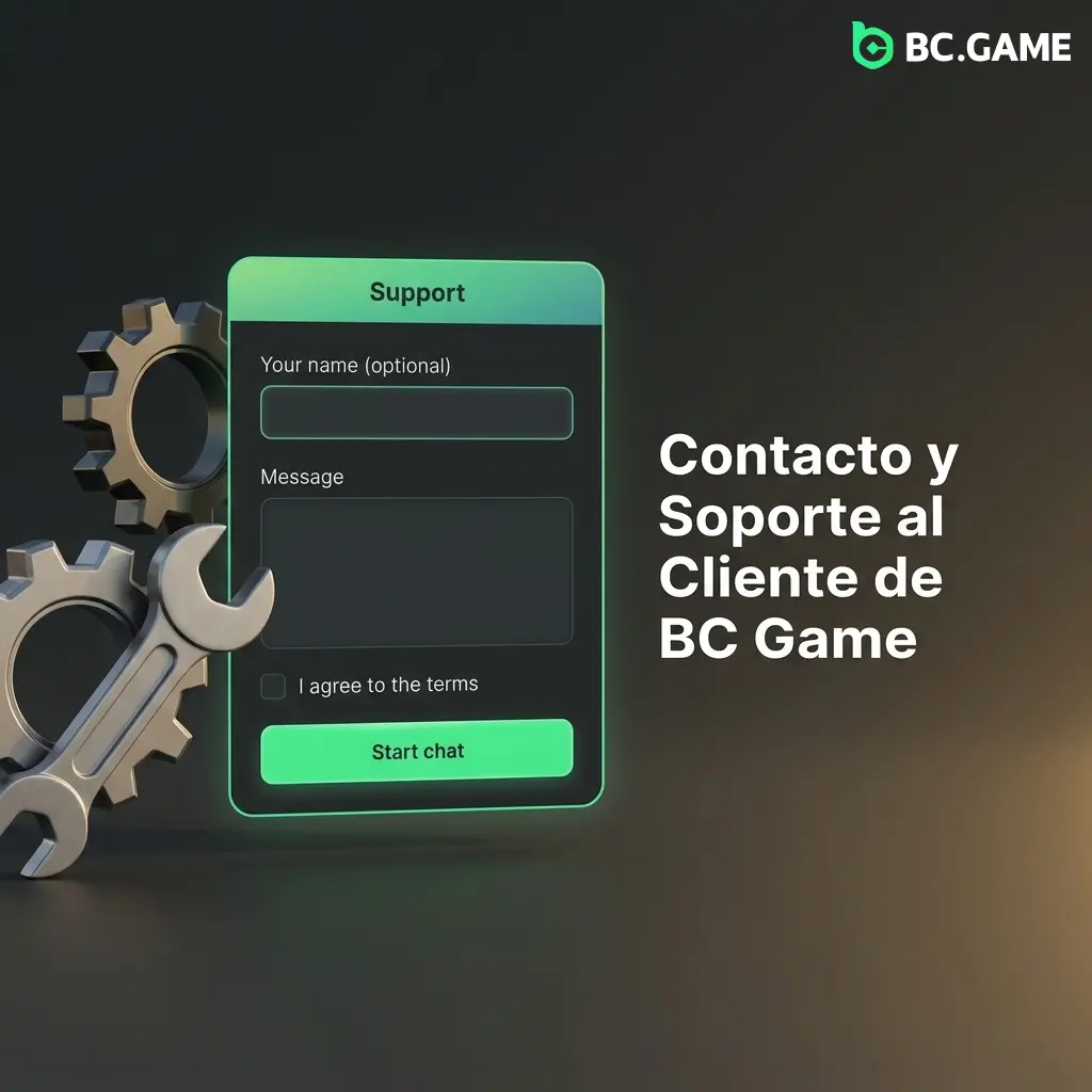 Soporte al cliente de BC Game: chat en vivo, correo, Telegram y Twitter disponibles 24/7 para México.