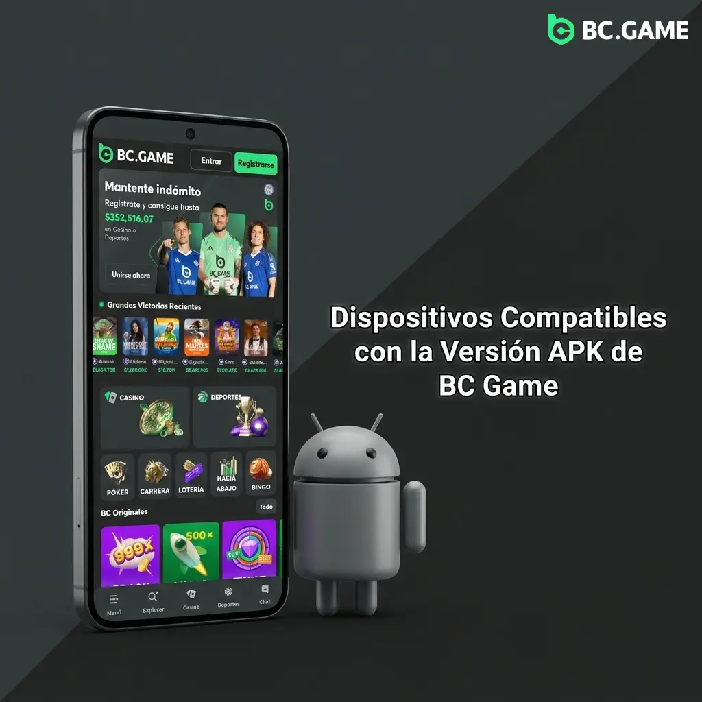 Tabla de dispositivos Android compatibles con APK de BC Game: Samsung, Xiaomi, Huawei, Sony y más marcas