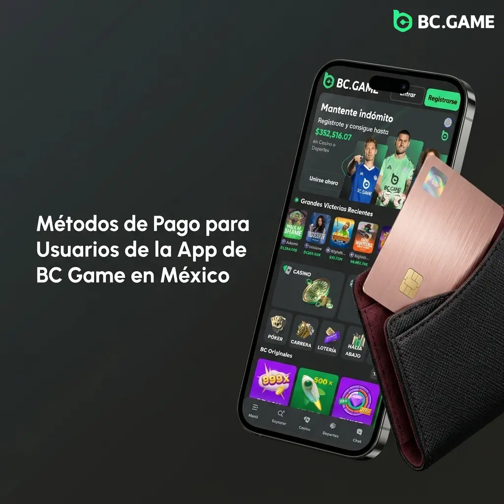 Métodos de pago BC Game México: SPEI, OXXO, Visa, Mastercard, BTC, ETH, USDT, BNB y LTC disponibles