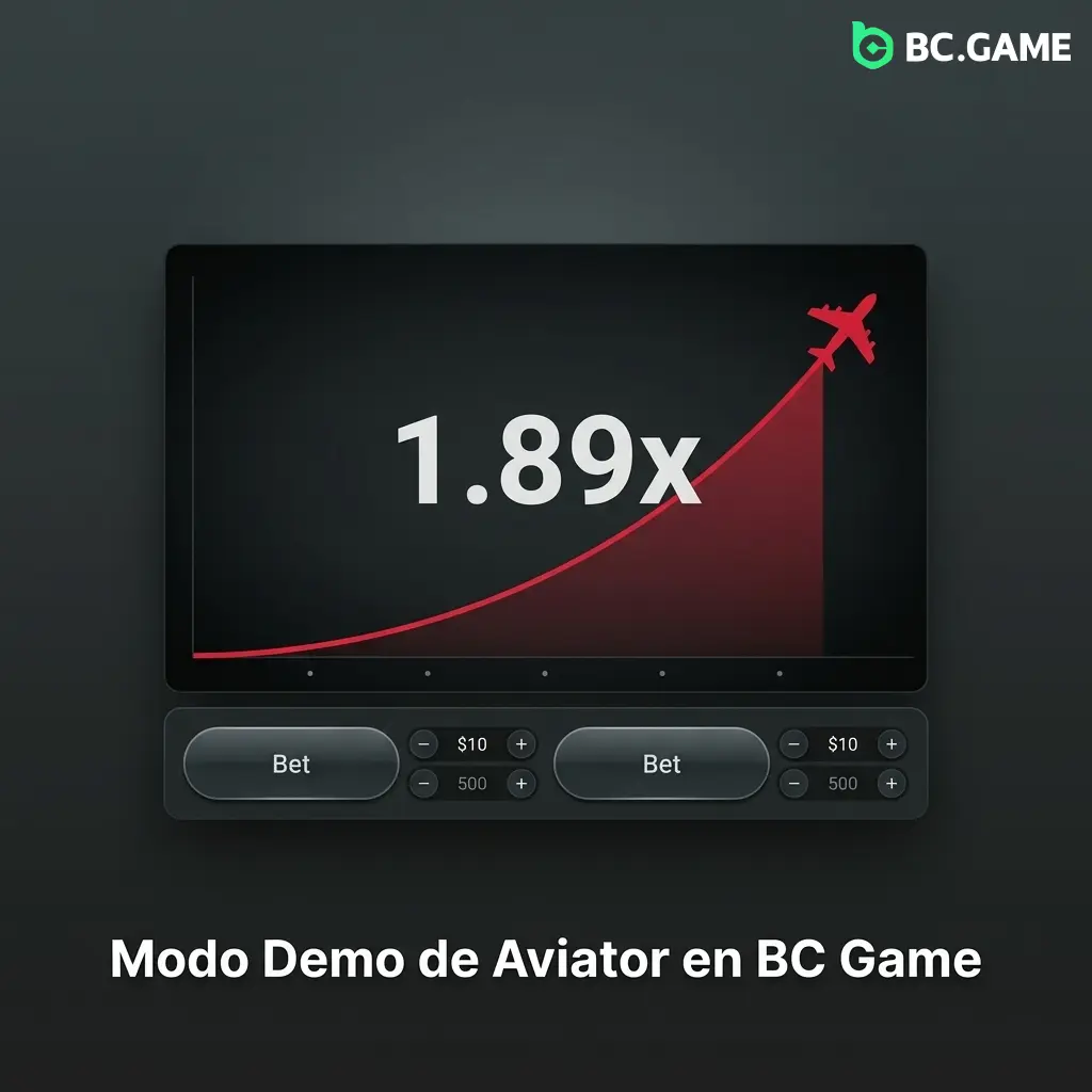 Modo demo de Aviator en BC Game con créditos virtuales, sin registro ni riesgo financiero