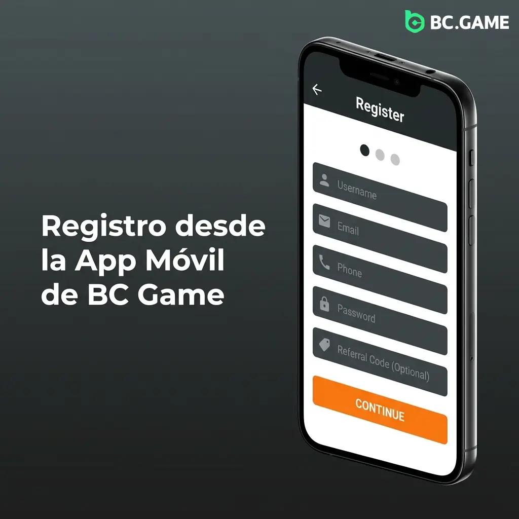 Registro en BC Game desde la app PWA en Android e iOS instalada desde el navegador móvil