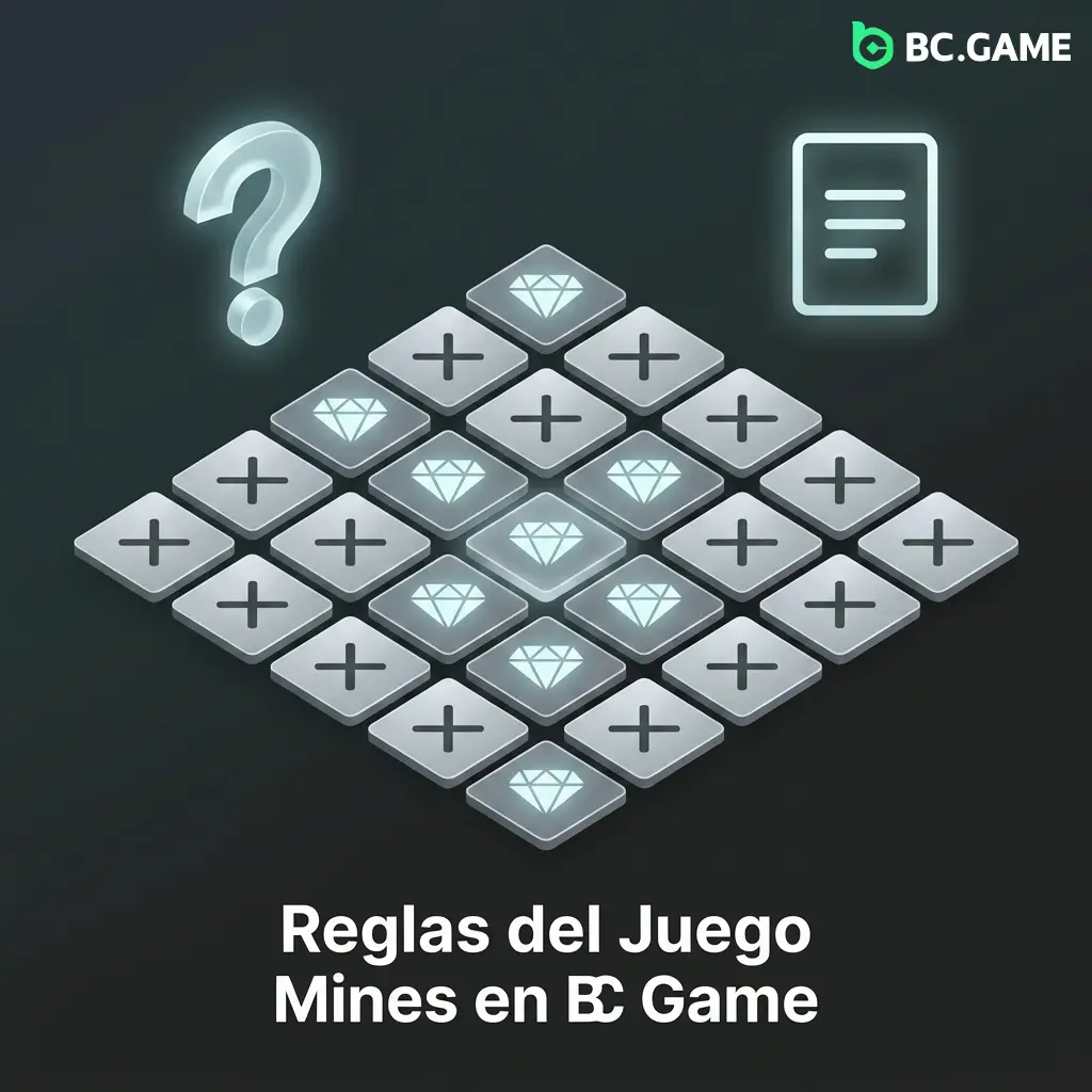 Cuadrícula 5x5 del juego Mines en BC Game con minas y multiplicadores progresivos, apuesta mínima 0.01 USD