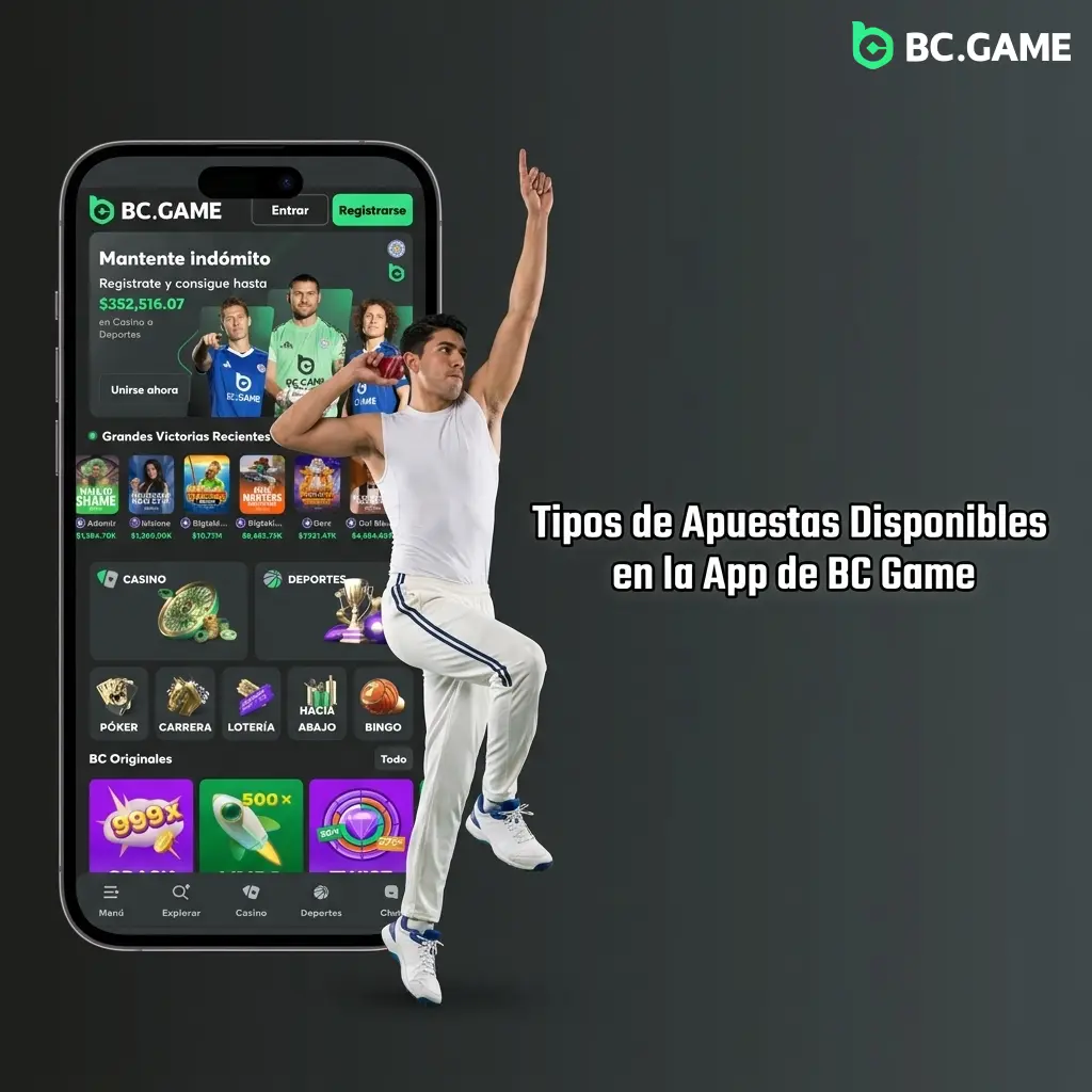 Tipos de apuestas en BC Game app: simple, parlay, sistema, en vivo y handicap explicados